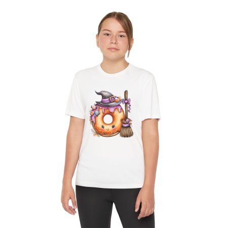 Halloween Youth Tee, Cute Donut Tee for Kids, Trick or Treat Shirt, Spooky Season Apparel, Halloween Costume Top, Halloween Gift