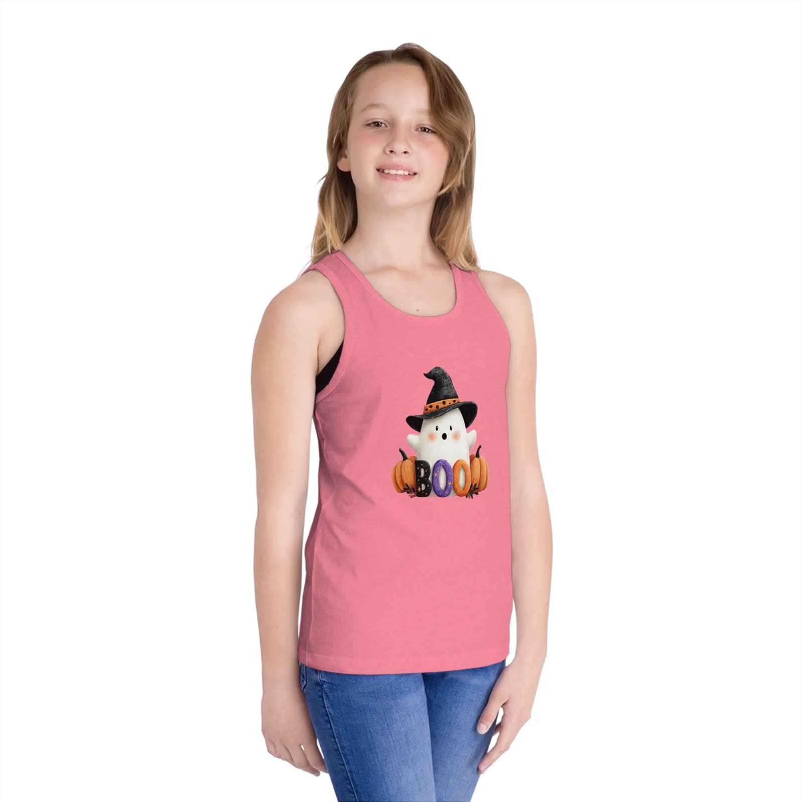 Halloween Kid's Jersey Tank Top, Boo Tank, Halloween Costume Shirt, Pumpkin Tee, Fun Fall Apparel - Image 5