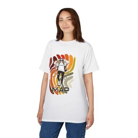 Stylish Unisex Cut & Sew Tee with MAP Design, Vibrant Graphic Tee for Music Lovers, Trendy Casual Wear, Gift for Birthdays, Festivals