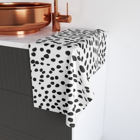 Chic Polka Dot Hand Towel for Modern Homes, Kitchen Decor, Stylish Bathroom Accessory, Housewarming Gift, Minimalist Design