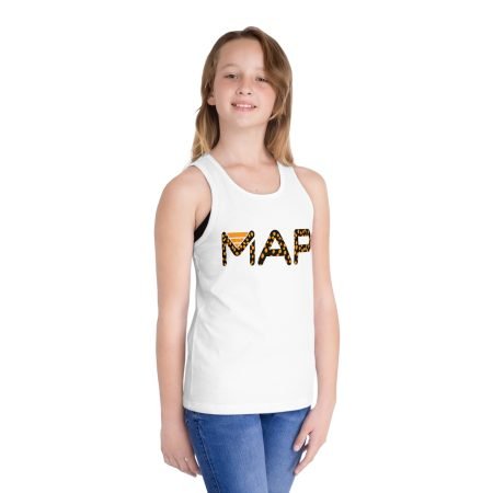 Kid's Jersey Tank Top with 'MAP' Design, Summer Clothing, Kids' Fashion, Outdoor Playwear, Birthday Gift, Vacation Apparel