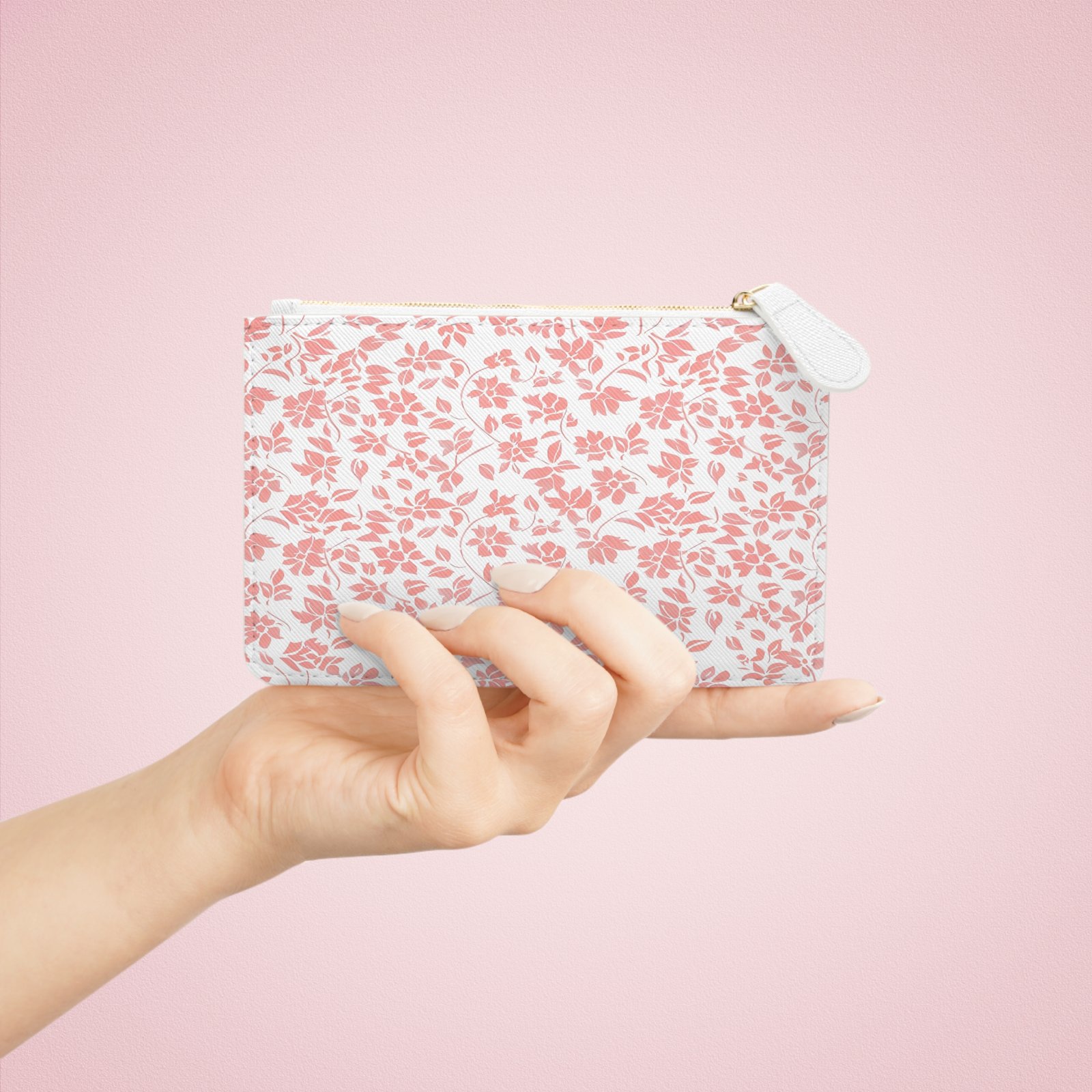 Floral Mini Clutch Bag, Cute Pouch for Makeup, Small Purse for Everyday Use, Gift for Her, Spring Accessories - Image 4