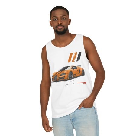 Racing-Inspired Unisex Garment-Dyed Tank Top, Perfect for Car Enthusiasts, Summer Events, Beach Days, Workout Gear, Gift for Him/Her