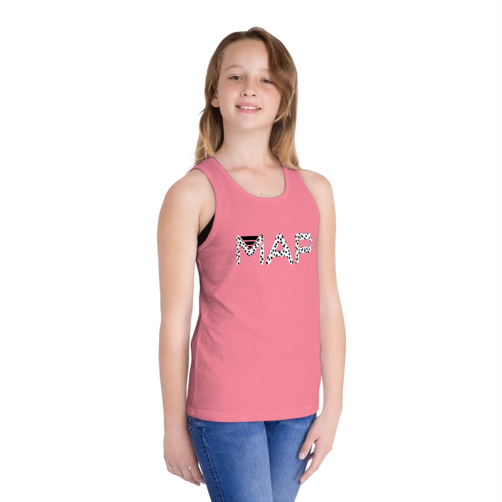 Kid's Jersey Tank Top with MAP Design - Fun Summer Style, Perfect for Playtime, Beach Days, or Family Outings, Kids Fashion, Summer Wardrobe - Image 5