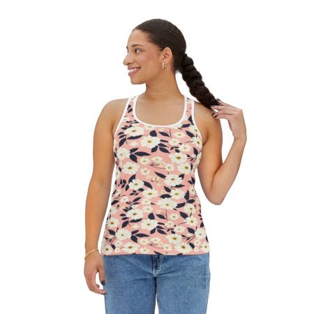 Floral Women's Tank Top, Summer Apparel, Floral Print Top, Boho Chic Shirt, Casual Wear, Gift for Her