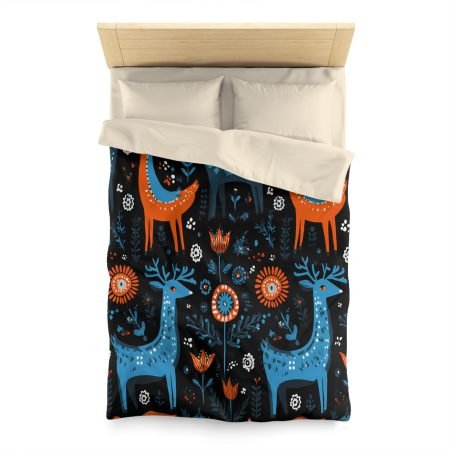 Cozy Forest Animal Duvet Cover, Whimsical Bedding, Boho Decor, Kids Room, Gift for Nature Lovers