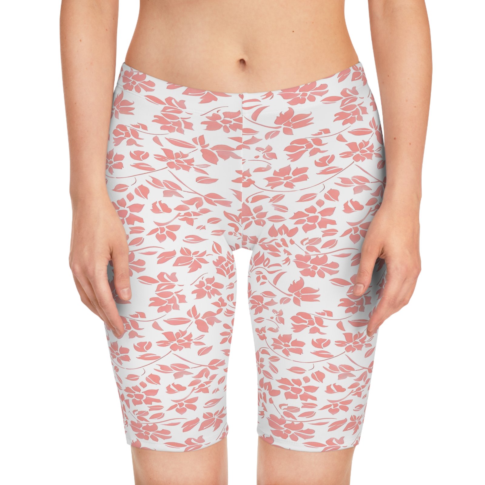 Floral Women's Bike Shorts, Activewear, Summer Fitness, Workout Gear, Casual Cycling, Outdoor Adventure, Gift for Her - Image 2