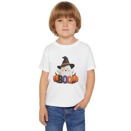Halloween Ghost Toddler T-Shirt, Boo Shirt, Toddler Halloween Costume, Kids Pumpkin Tee, Cute Trick or Treat Shirt
