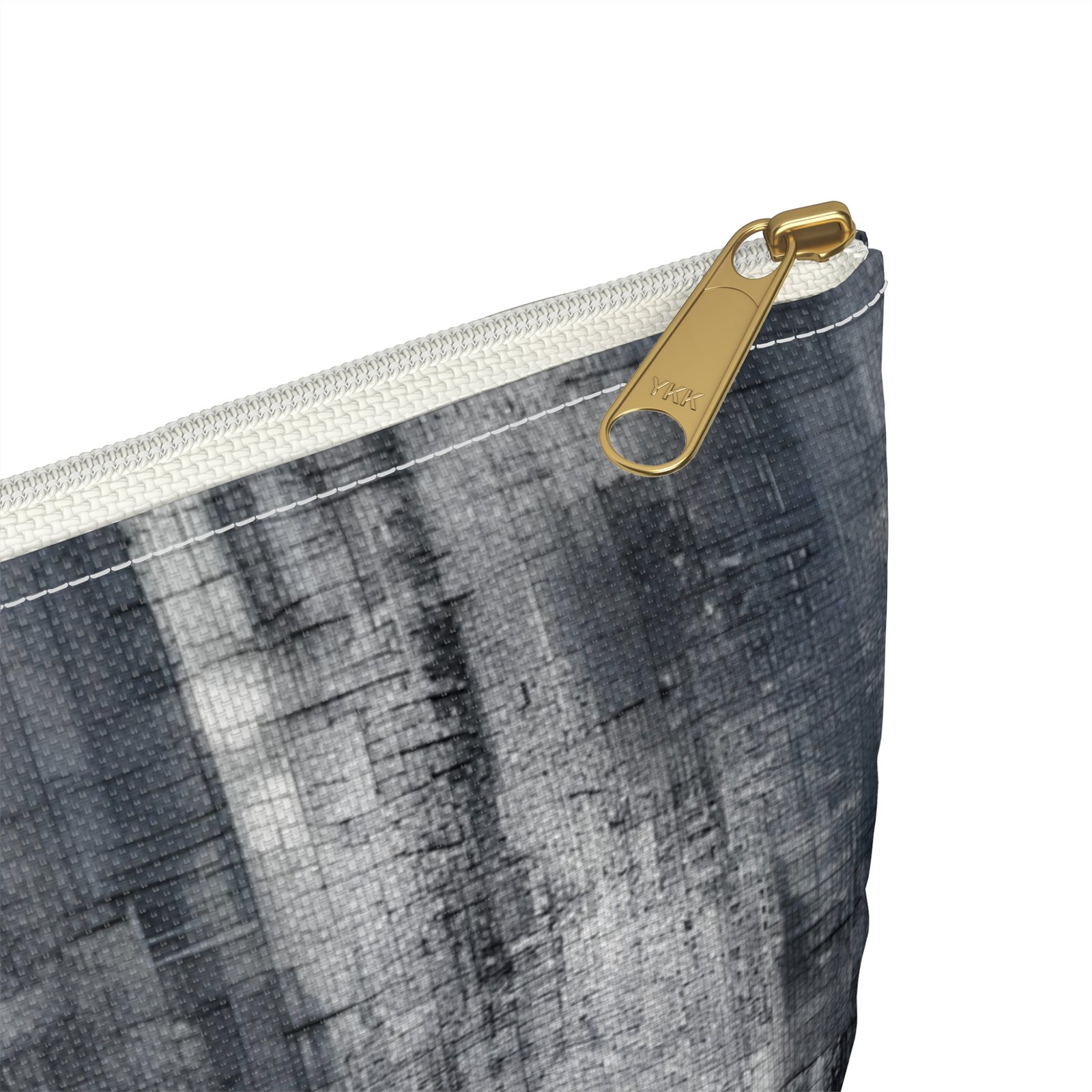 Chic Gray Abstract Accessory Pouch, Makeup Bag, Travel Organizer, Gift for Her, Minimalist Style, Artsy Design - Image 8