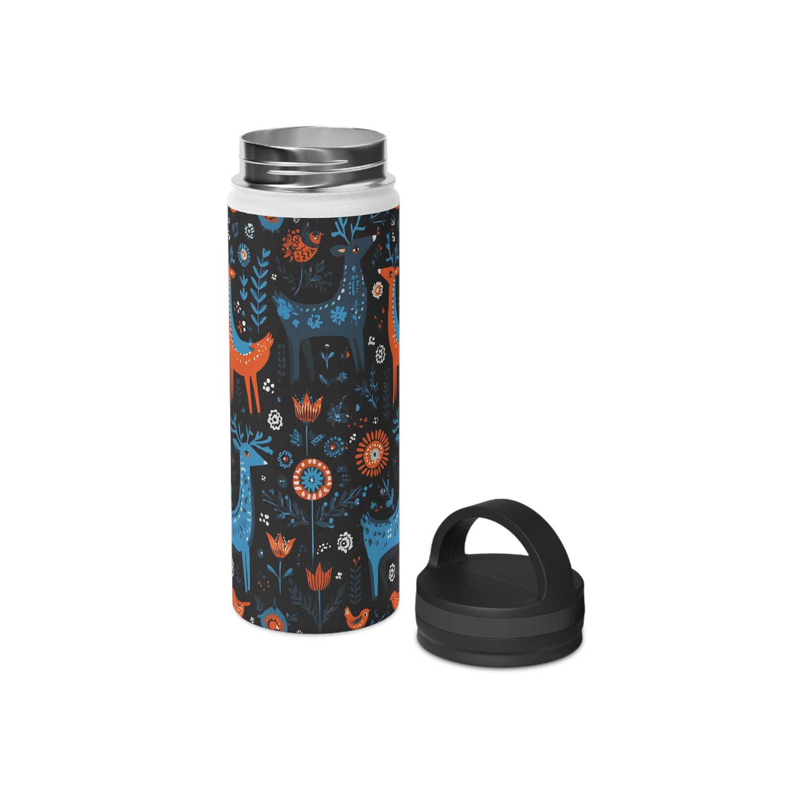 Nature-Inspired Stainless Steel Water Bottle | Reusable Eco-Friendly Travel Mug, Outdoor Gear, Gift for Adventurers, Floral Design - Image 7