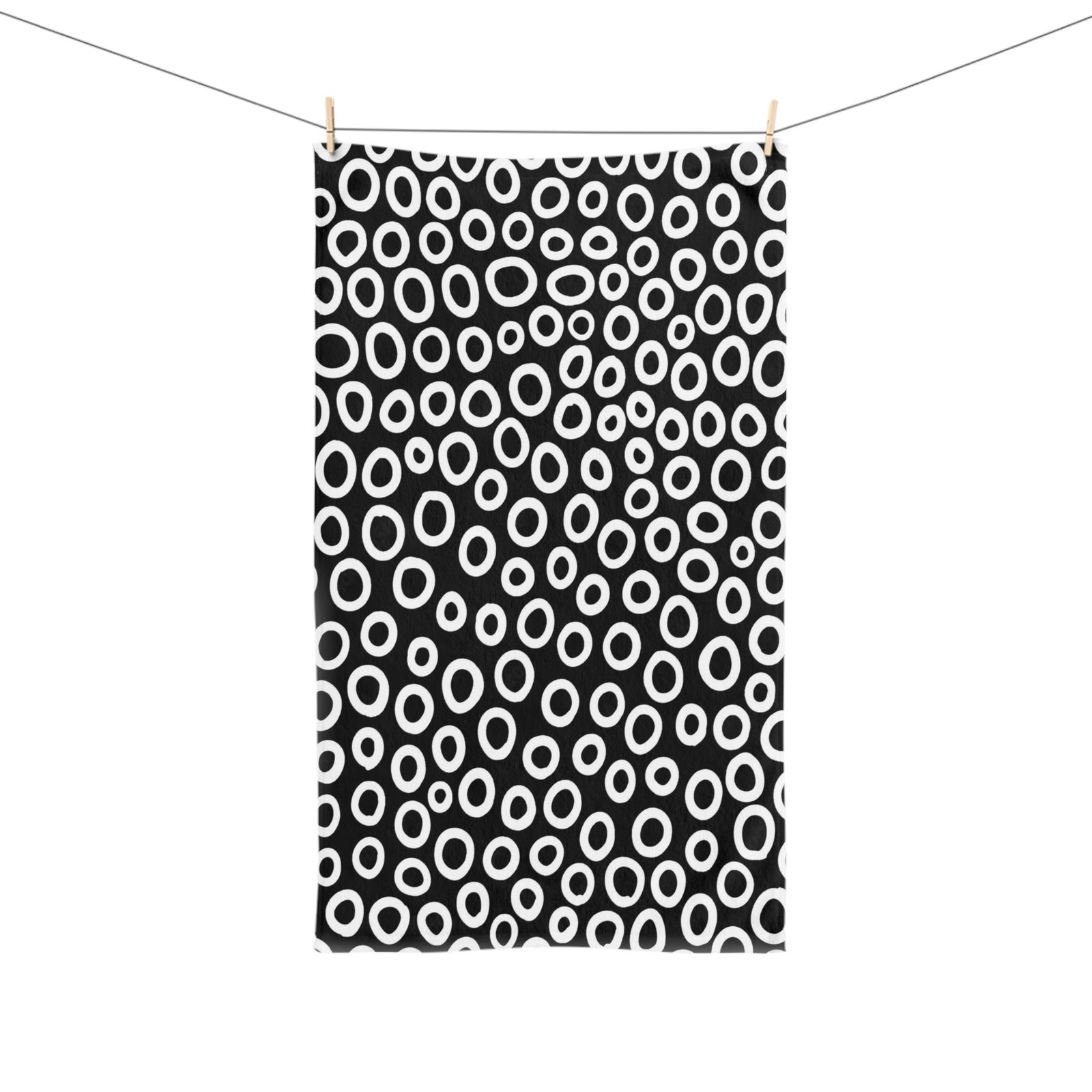 Chic Geometric Hand Towel - Modern Bathroom Decor, Gift for Home, Kitchen Towel, Boho Style, Unique Design - Image 3