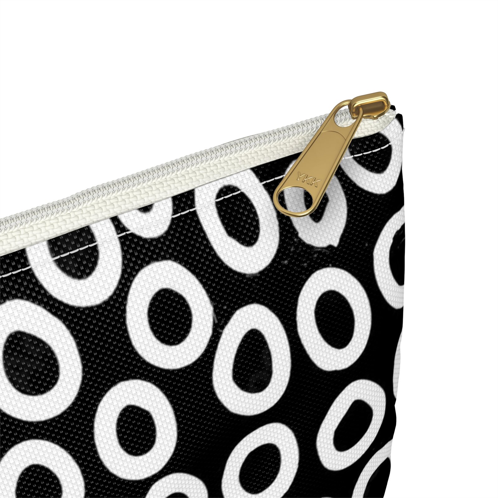 Stylish Monochrome Accessory Pouch, Trendy Makeup Bag, Travel Organizer, Gift for Her, Black and White Polka Dots - Image 2