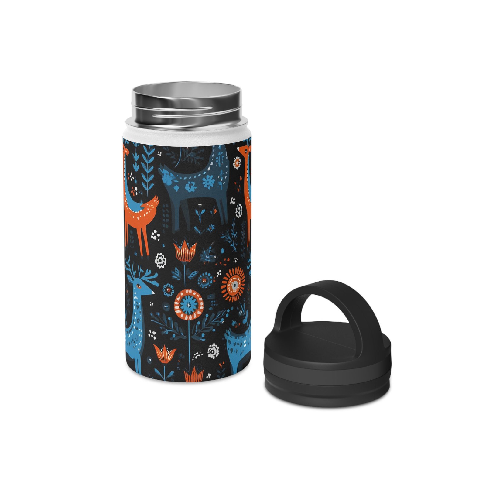Nature-Inspired Stainless Steel Water Bottle | Reusable Eco-Friendly Travel Mug, Outdoor Gear, Gift for Adventurers, Floral Design - Image 3