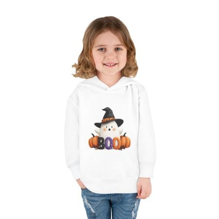 Halloween Ghost Toddler Hoodie, Cute Kids' Pullover, Boo Pumpkin Design, Fall Apparel, Trick or Treat Costume