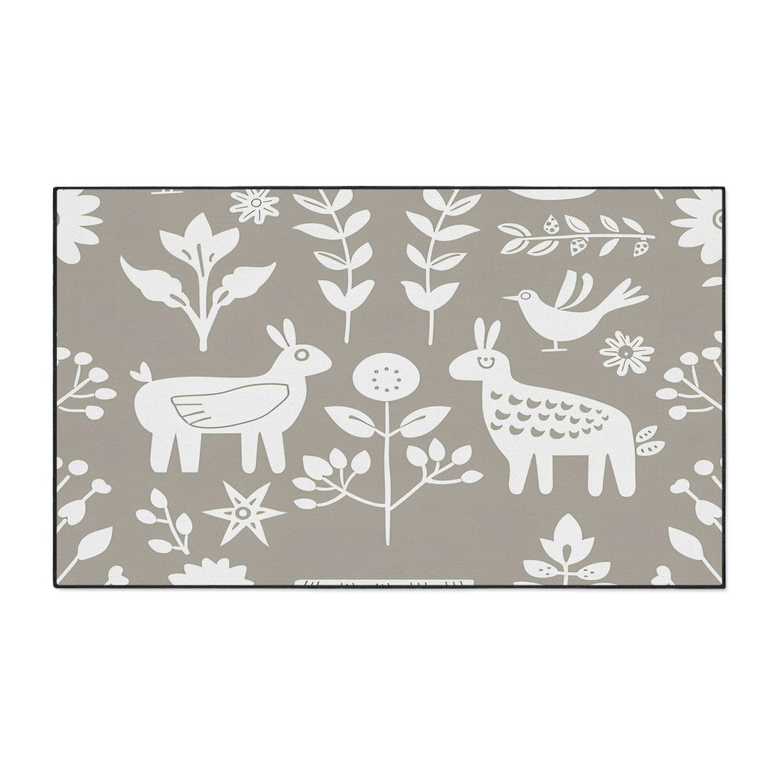 Chic Floral Heavy Duty Floor Mat for Home Decor, Outdoor Rug, Kitchen Mat, Eco-Friendly Flooring, Cute Animal Design - Image 8