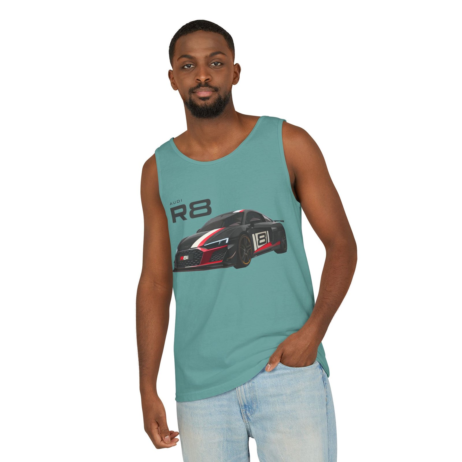 R8 Race Car Unisex Tank Top, Breathable Summer Top, Casual Wear, Gift for Car Enthusiasts, Sports Apparel, Comfortable Tank Top - Image 22
