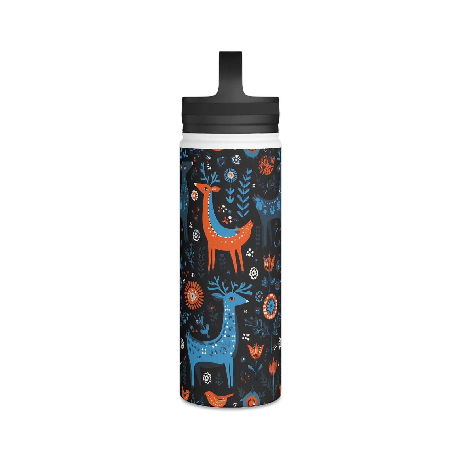 Nature-Inspired Stainless Steel Water Bottle | Reusable Eco-Friendly Travel Mug, Outdoor Gear, Gift for Adventurers, Floral Design - Image 8