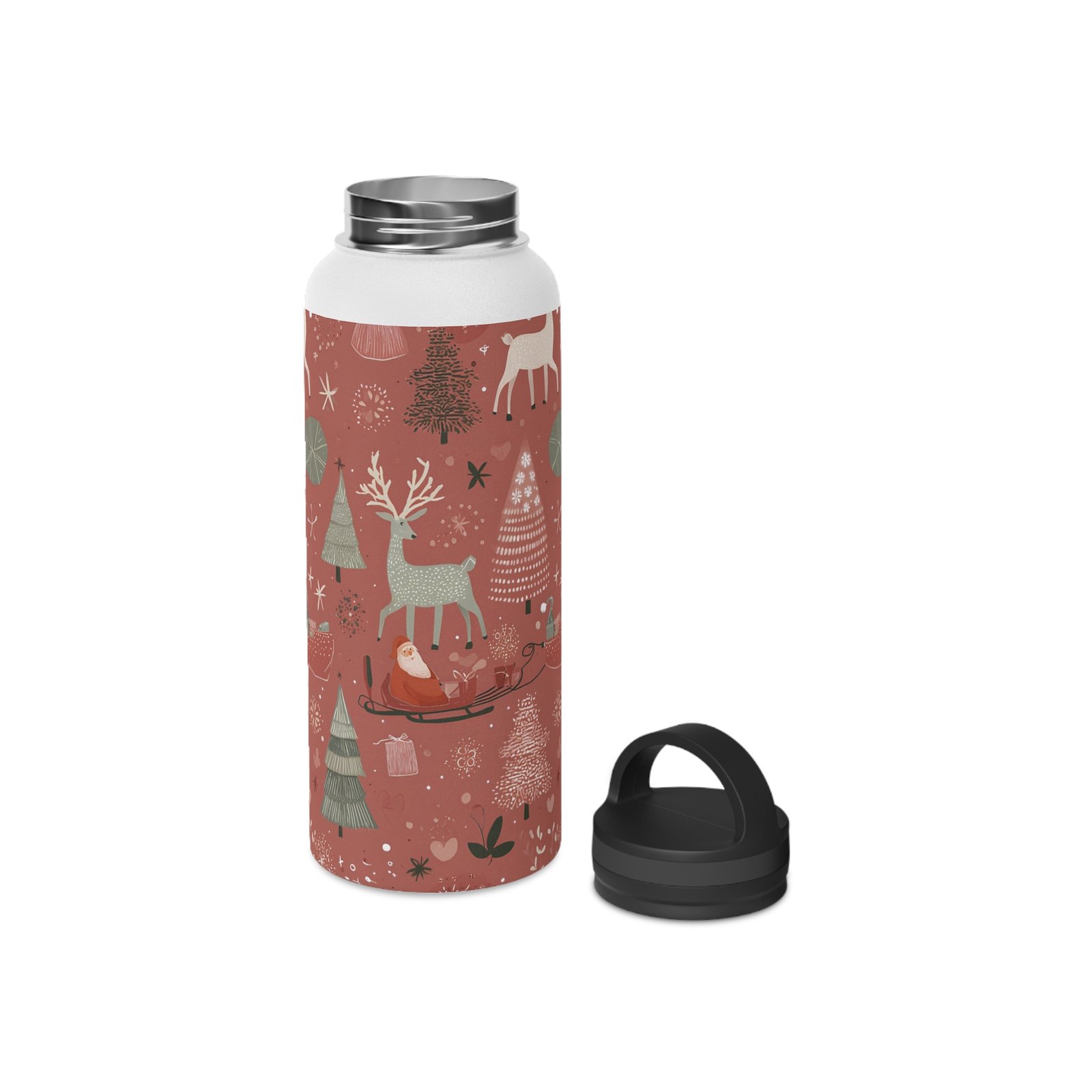 Stainless Steel Water Bottle, Handle Lid - Image 15