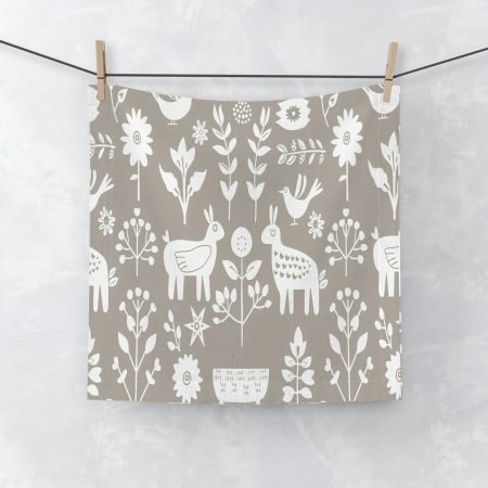 Whimsical Floral Face Towel | Eco-Friendly Microfiber Washcloth for Spa, Bath, Kitchen, or Gift