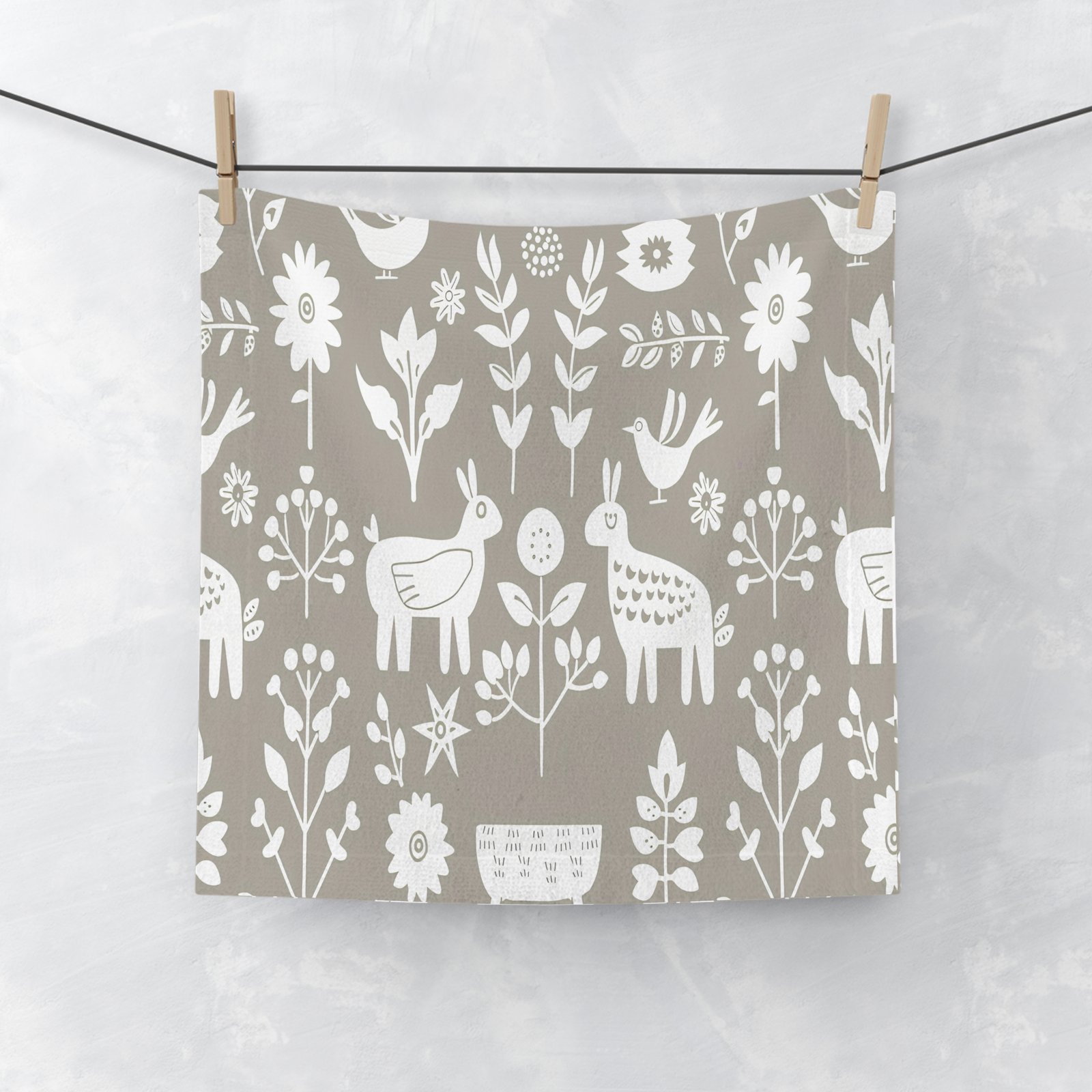 Whimsical Floral Face Towel | Eco-Friendly Microfiber Washcloth for Spa, Bath, Kitchen, or Gift