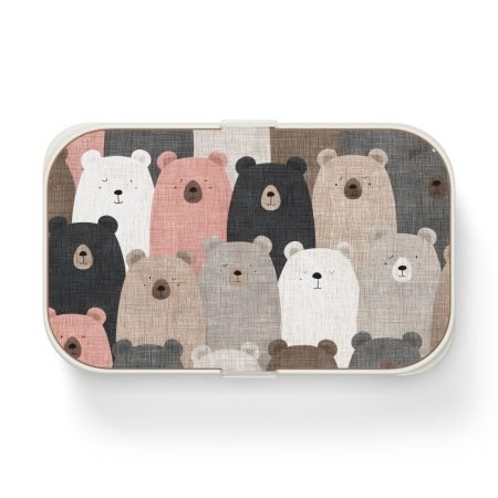 Cute Bear Bento Lunch Box, Eco-Friendly Meal Prep Container, Perfect for School, Office Lunch, Picnics, Gift for Kids