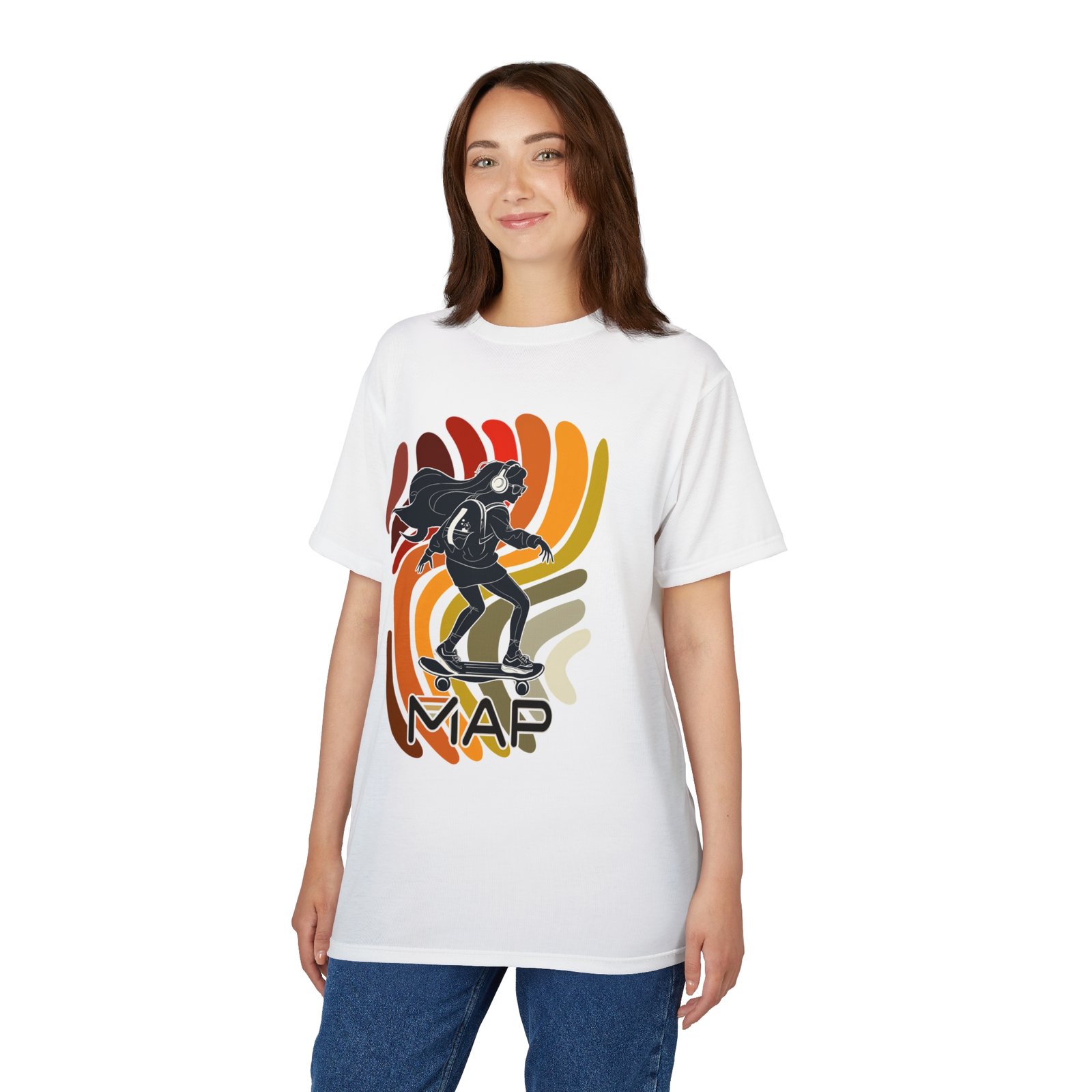 Skateboarder Graphic Tee, Cool Unisex Shirt, Retro Aesthetic, Casual Wear, Perfect Gift for Teens