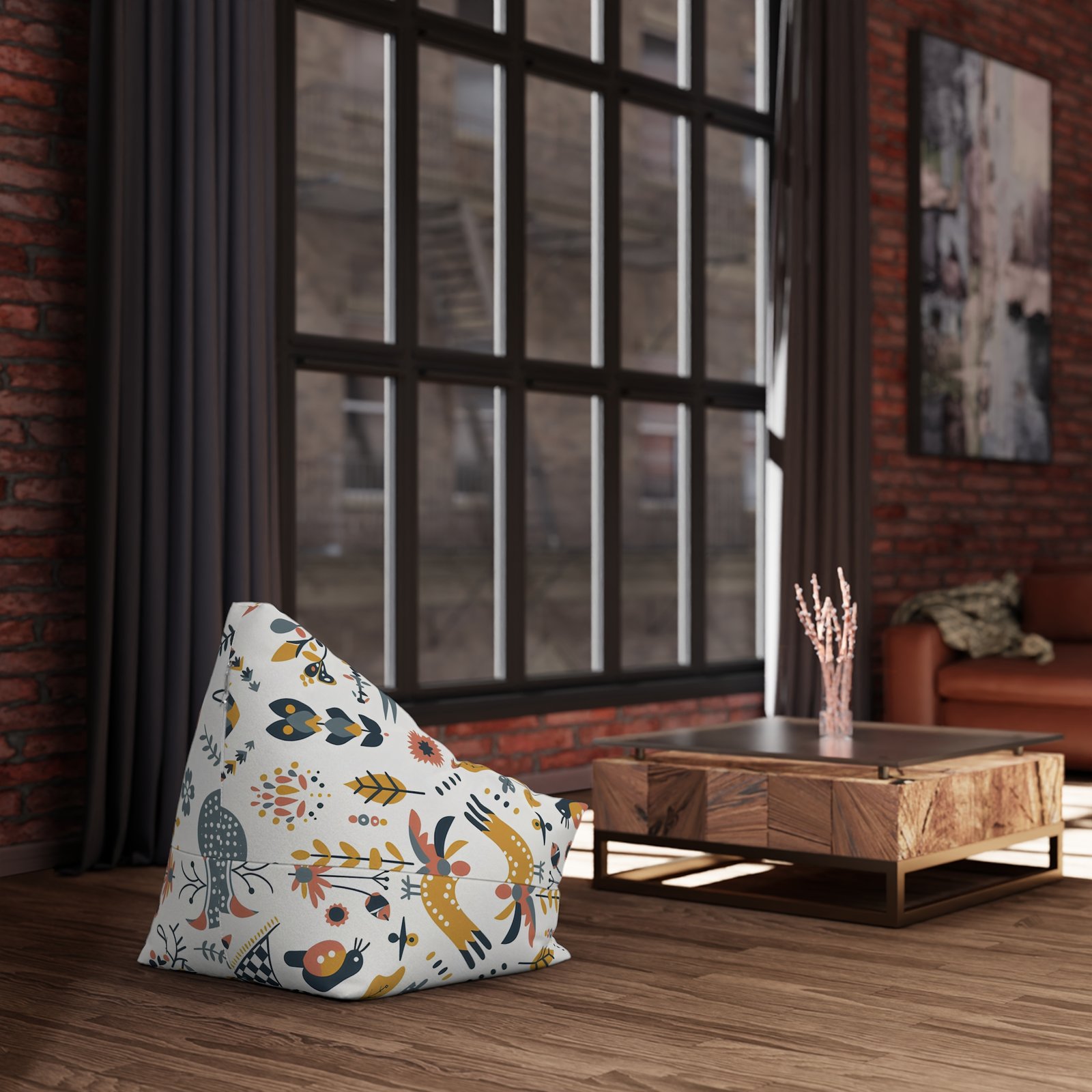 Whimsical Bean Bag Chair Cover for Cozy Spaces, Boho Decor, Kids & Adults, Living Room Accent, Perfect for Relaxing & Game Rooms - Image 2