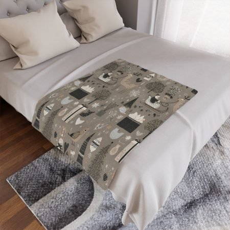 Cozy Holiday Minky Blanket, Soft Winter Throw, Christmas Decor, Gift for Kids, Snuggly Blanket for All Ages