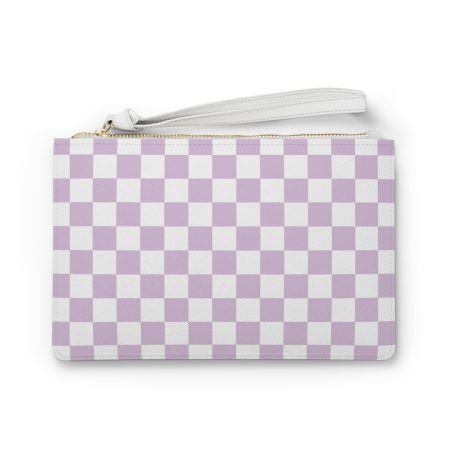 Chic Purple Checker Clutch Bag | Stylish Purse for Everyday Use, Travel, Events, or Gifts, Birthday, Wedding, Fashionable Accessory
