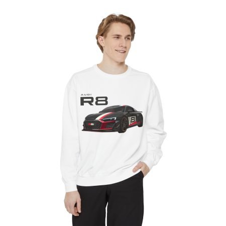 Car Lover's Unisex Sweatshirt, R8 Graphic Top, Automotive Gift, Casual Wear, Birthday Present, Motorsport Apparel