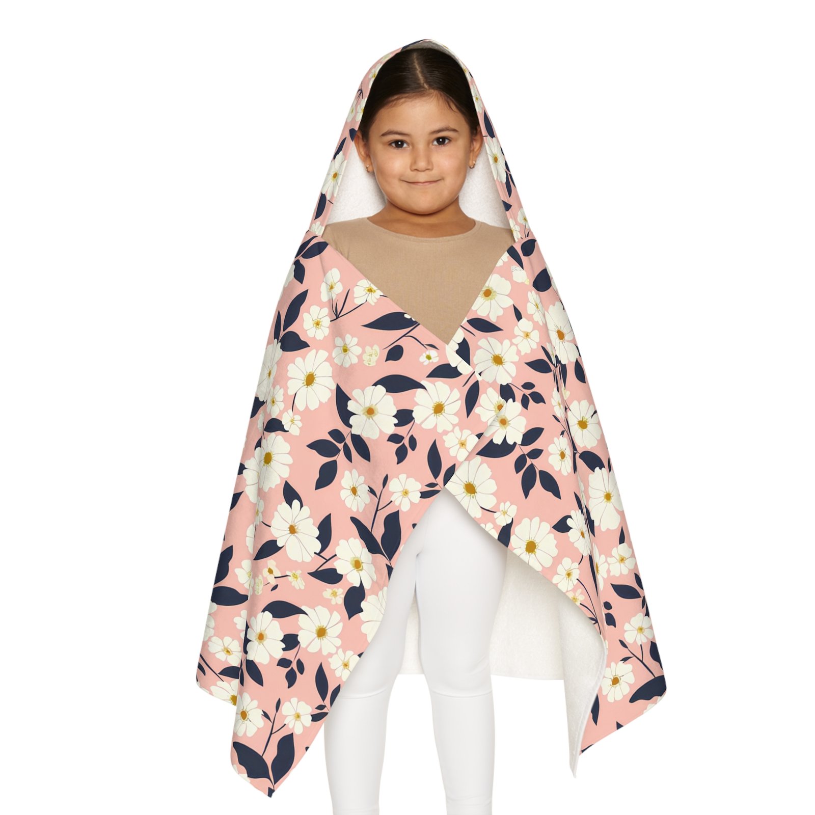 Adorable Floral Youth Hooded Towel, Kids Bath Towel, Beach Towel, Cute Hooded Towel, Gift for Kids, Summer Swim Accessory - Image 2