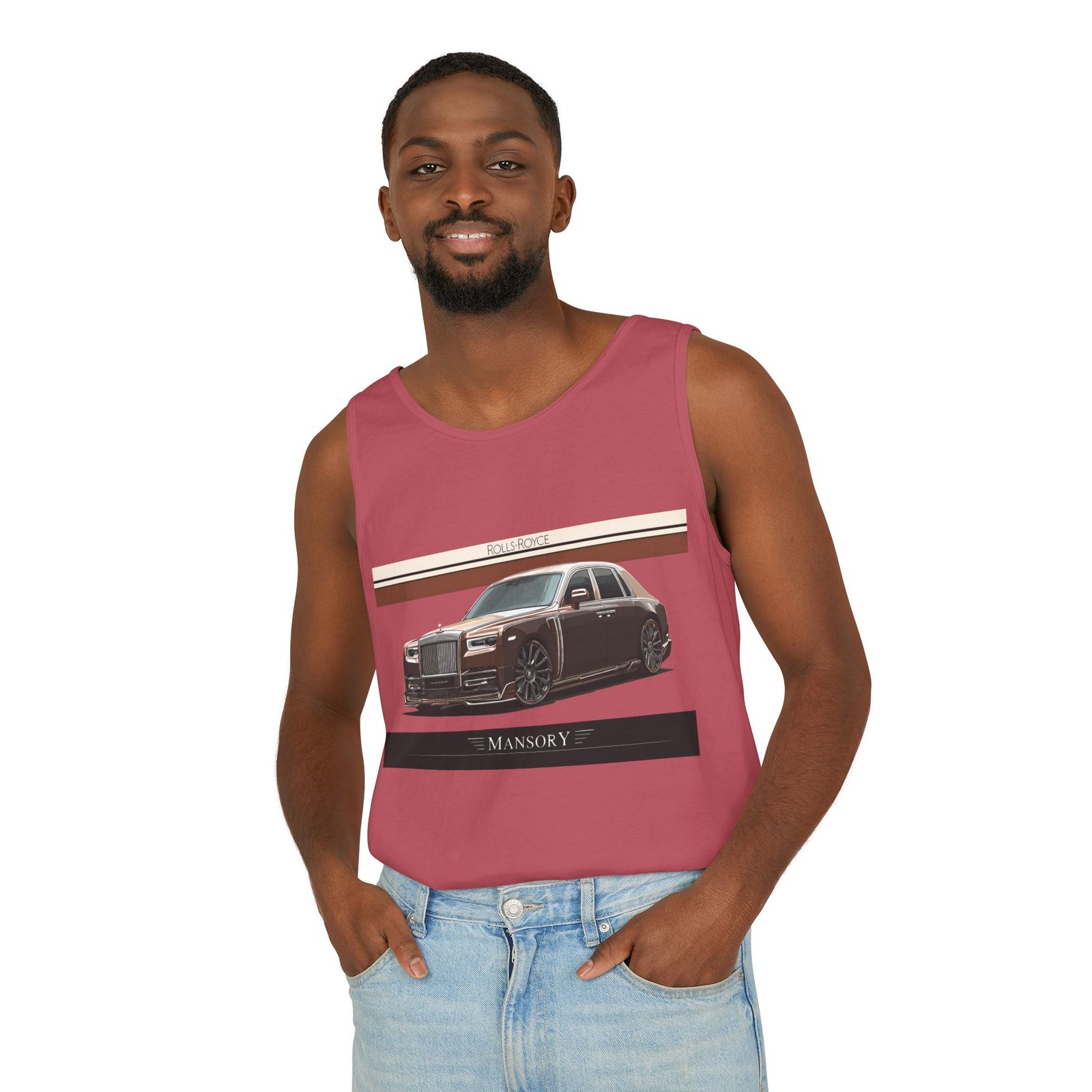 Luxury Car Graphic Unisex Tank Top, Casual Summer Wear, Perfect Gift for Car Enthusiasts, Birthday, Father's Day, Car Show Merchandise - Image 47