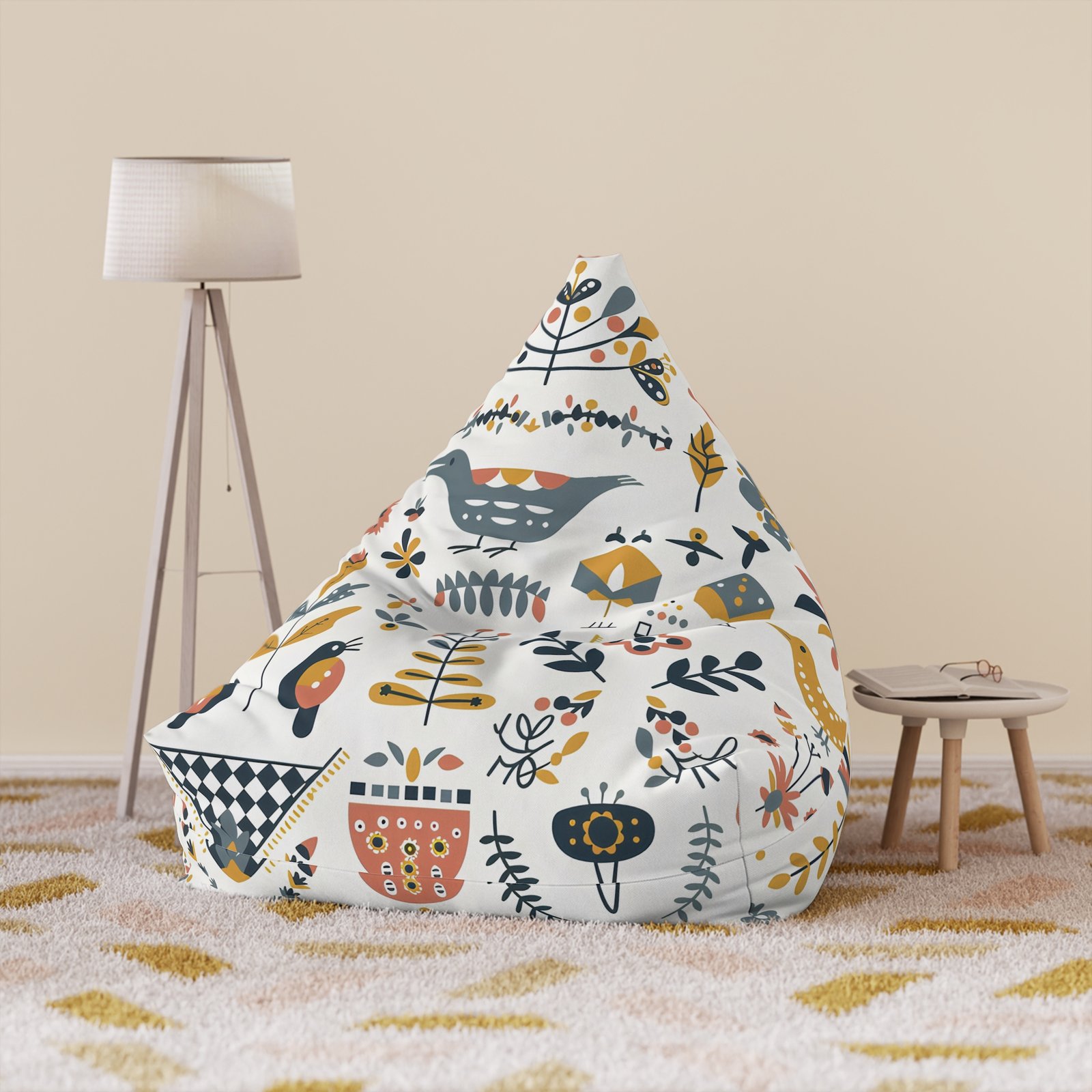 Whimsical Bean Bag Chair Cover for Cozy Spaces, Boho Decor, Kids & Adults, Living Room Accent, Perfect for Relaxing & Game Rooms - Image 5