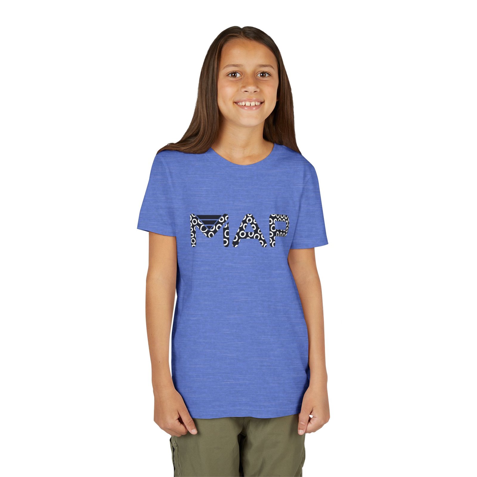 Stylish Youth Tee with Trendy MAP Design - Perfect for School, Gifts, Summer Wear, Birthdays, and Family Outings - Image 4