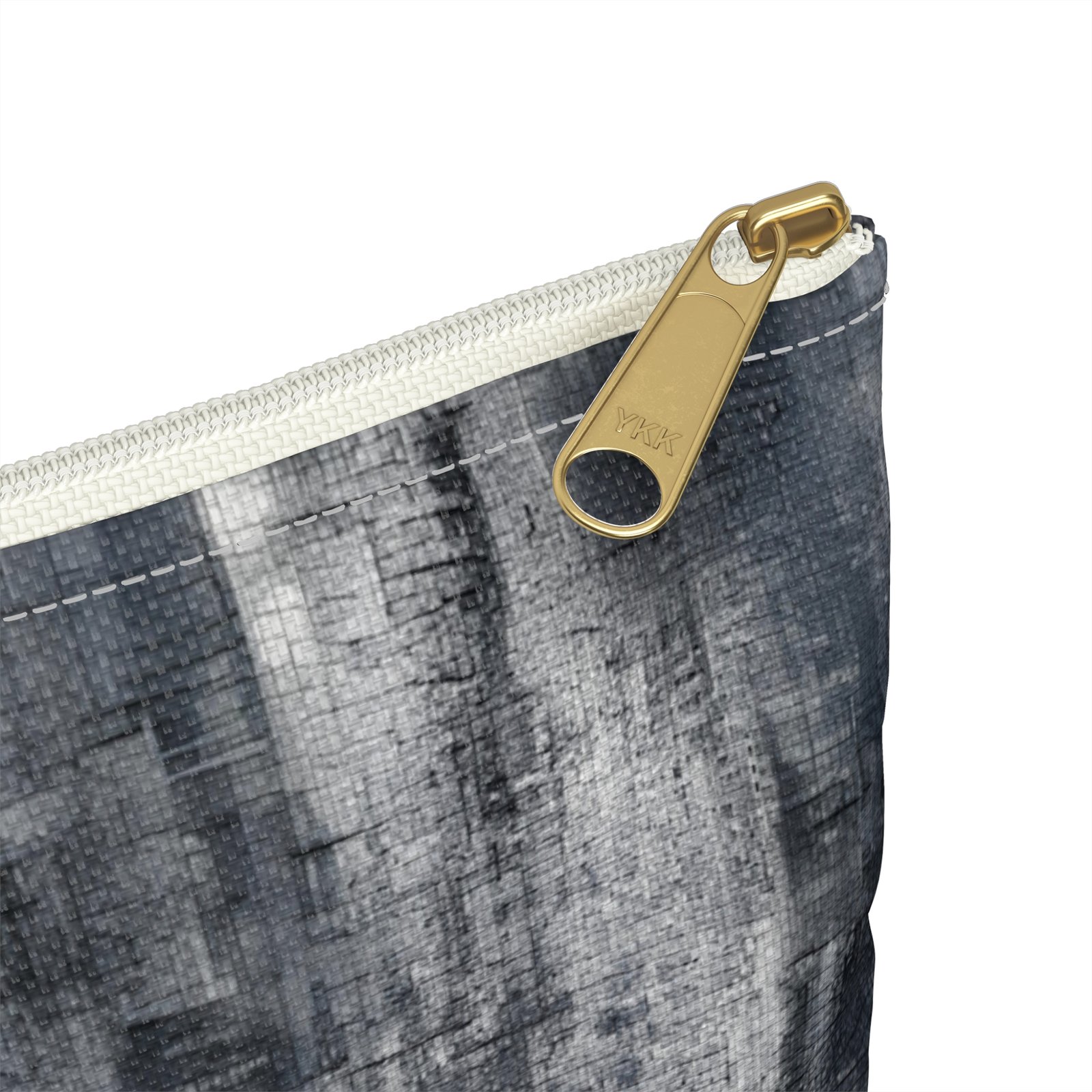 Chic Gray Abstract Accessory Pouch, Makeup Bag, Travel Organizer, Gift for Her, Minimalist Style, Artsy Design - Image 16