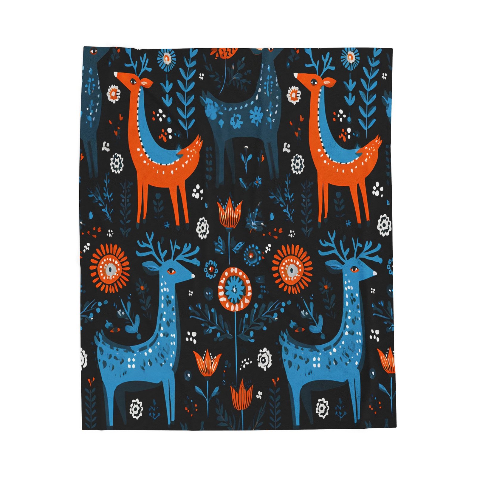 Cozy Velveteen Blanket with Whimsical Forest Animals, Soft Plush Throw for Home Decor, Gift for Kids & Nature Lovers, Perfect for Holidays - Image 3