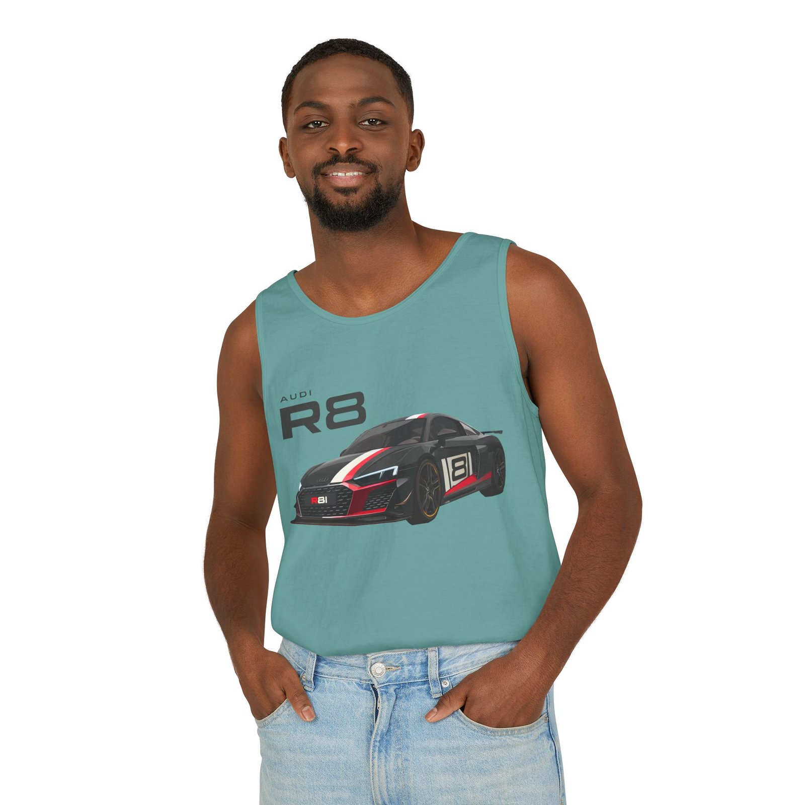 R8 Race Car Unisex Tank Top, Breathable Summer Top, Casual Wear, Gift for Car Enthusiasts, Sports Apparel, Comfortable Tank Top - Image 23