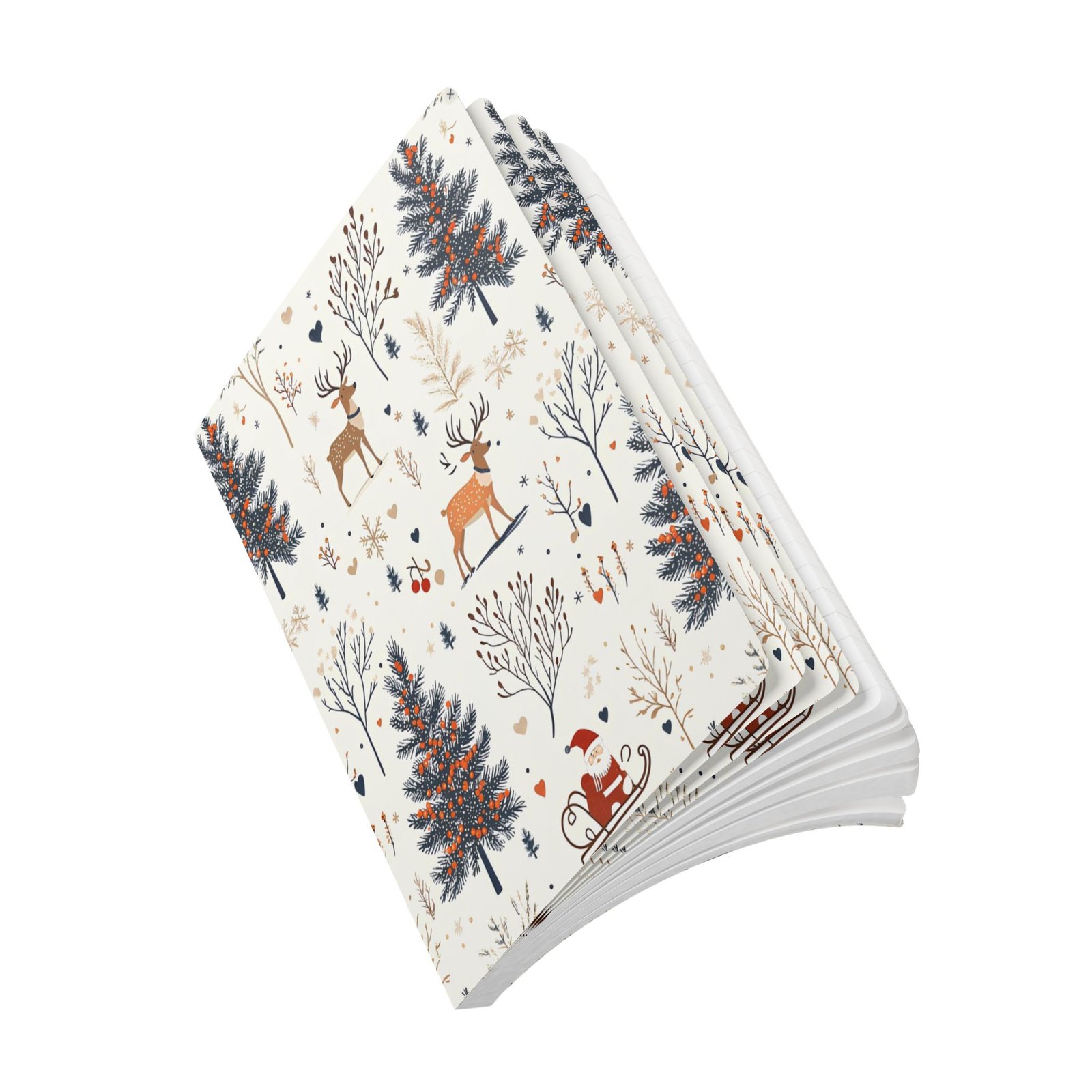 Festive Woodland Softcover Journal for Holiday Planning, Gift Idea for Journaling, Christmas Decor, Winter Magic, Nature Lover's Notebook - Image 12