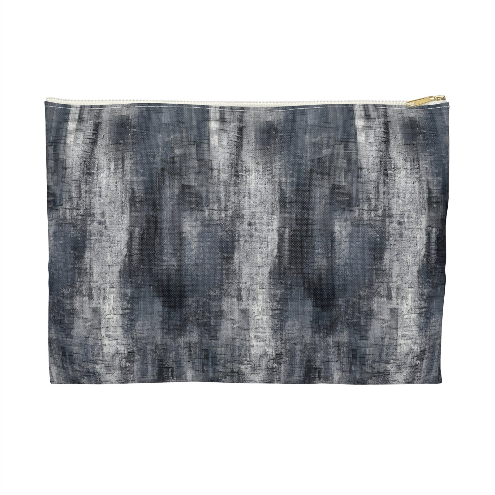 Chic Gray Abstract Accessory Pouch, Makeup Bag, Travel Organizer, Gift for Her, Minimalist Style, Artsy Design - Image 5