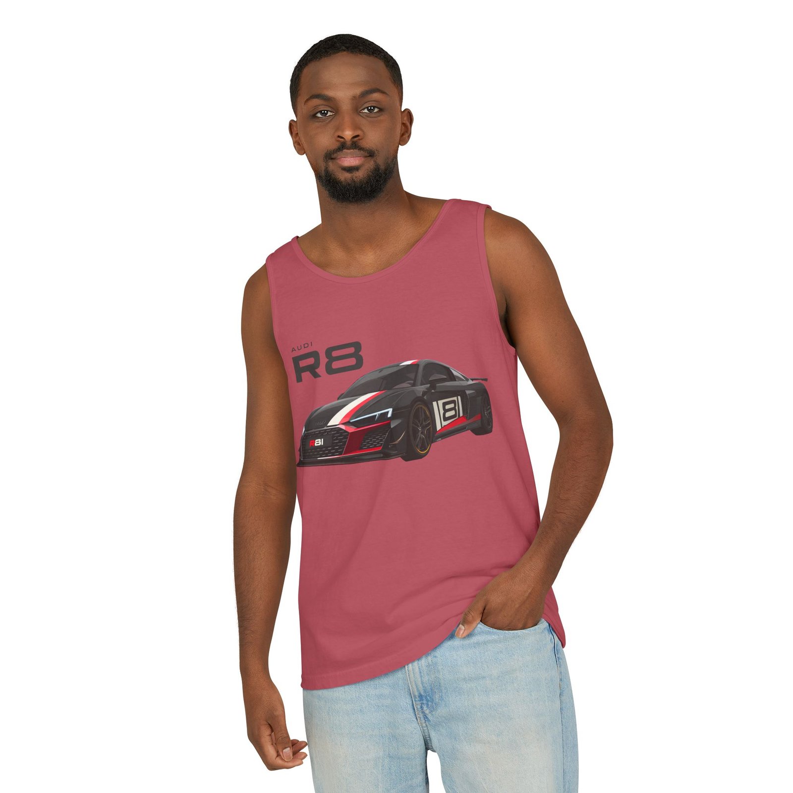 R8 Race Car Unisex Tank Top, Breathable Summer Top, Casual Wear, Gift for Car Enthusiasts, Sports Apparel, Comfortable Tank Top - Image 46