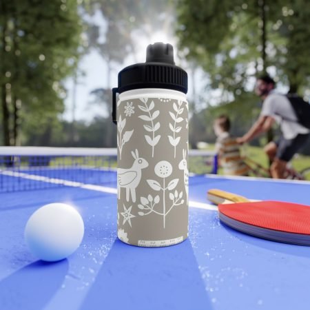Nature-Inspired Stainless Steel Water Bottle | Eco-Friendly Hydration, Sports Water Bottle, Floral Design, Travel Companion, Gift Idea