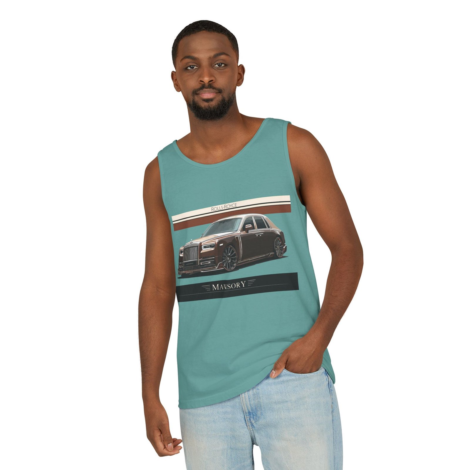 Luxury Car Graphic Unisex Tank Top, Casual Summer Wear, Perfect Gift for Car Enthusiasts, Birthday, Father's Day, Car Show Merchandise - Image 22