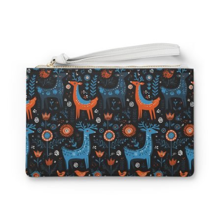Whimsical Forest Animal Clutch Bag, Cute Pouch for Gifts, Eco-Friendly Accessory, Perfect for Festivals, Parties, or Everyday Use