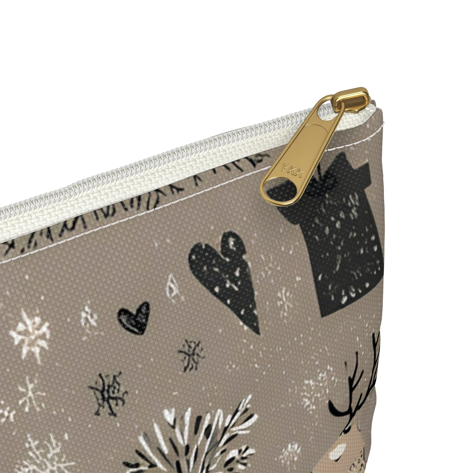 Festive Accessory Pouch with Winter Wonderland Design | Holiday Gift for Her, Makeup Bag, Organizer Pouch, Xmas Essentials, Cute Storage - Image 8