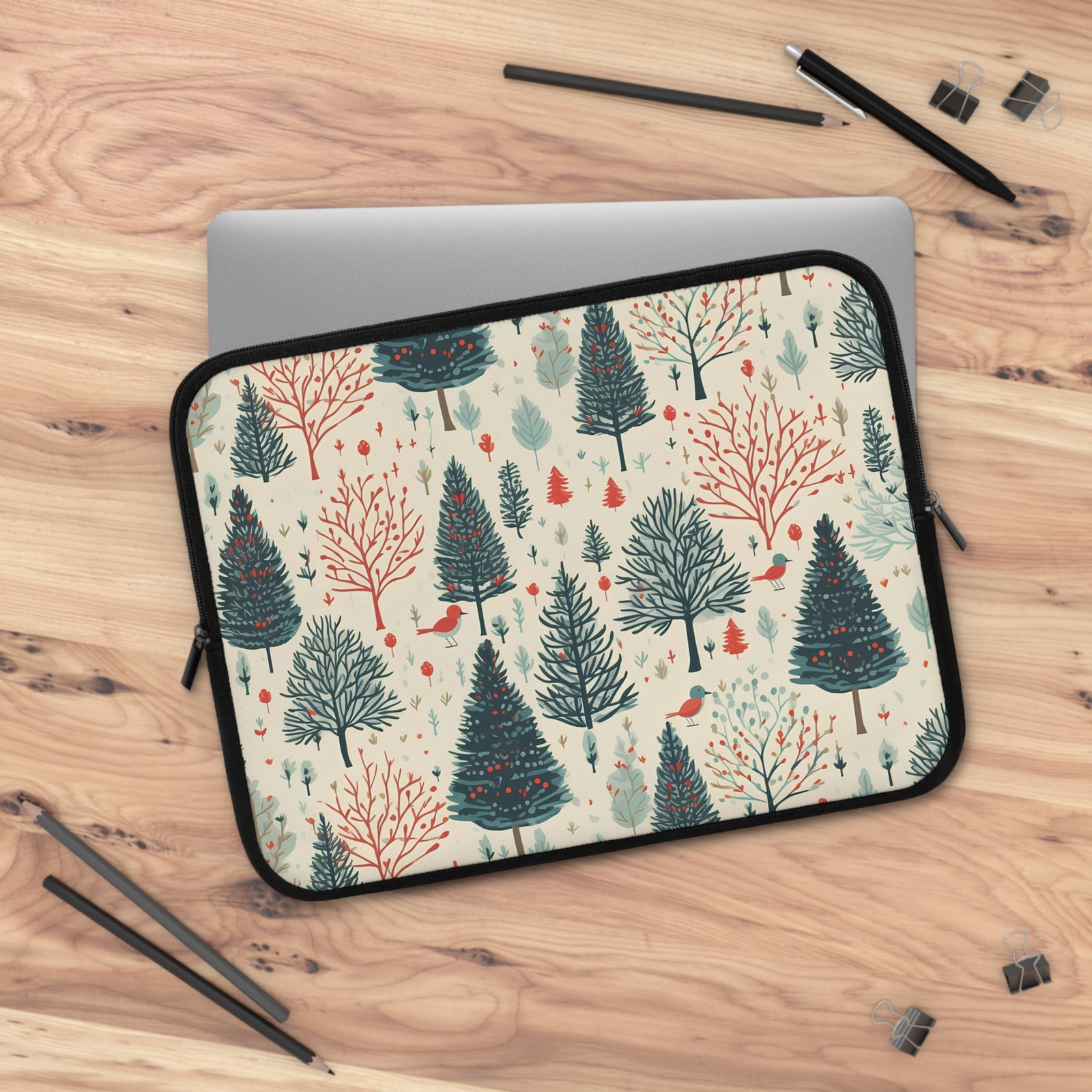Forest-Themed Laptop Sleeve, Stylish Tech Case, Cute Laptop Cover, Gifts for Eco-Lovers, Holiday Present for Students - Image 23