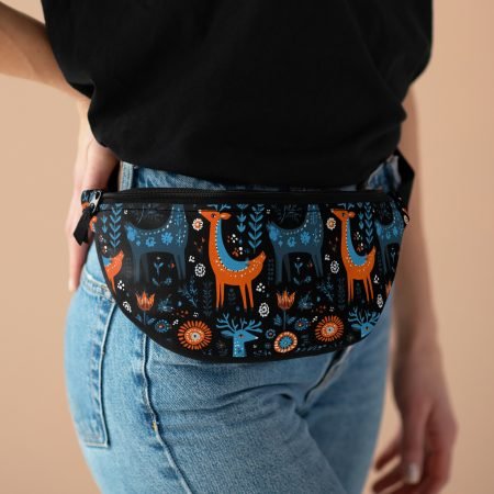 Boho-Inspired Fanny Pack, Forest Animal Design Hip Bag, Trendy Belt Bag, Festival Fashion Accessory, Travel Companion