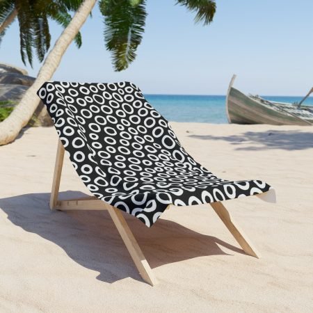 Chic Monochrome Beach Towel, Stylish Pool Accessory, Modern Summer Essential, Trendy Gift for Beach Lovers, Perfect for Vacations