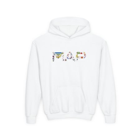 Youth Floral Print Hooded Sweatshirt, Comfortable Hoodie for Kids, Cute Gift for Birthday, Cozy Everyday Wear, Spring Fashion