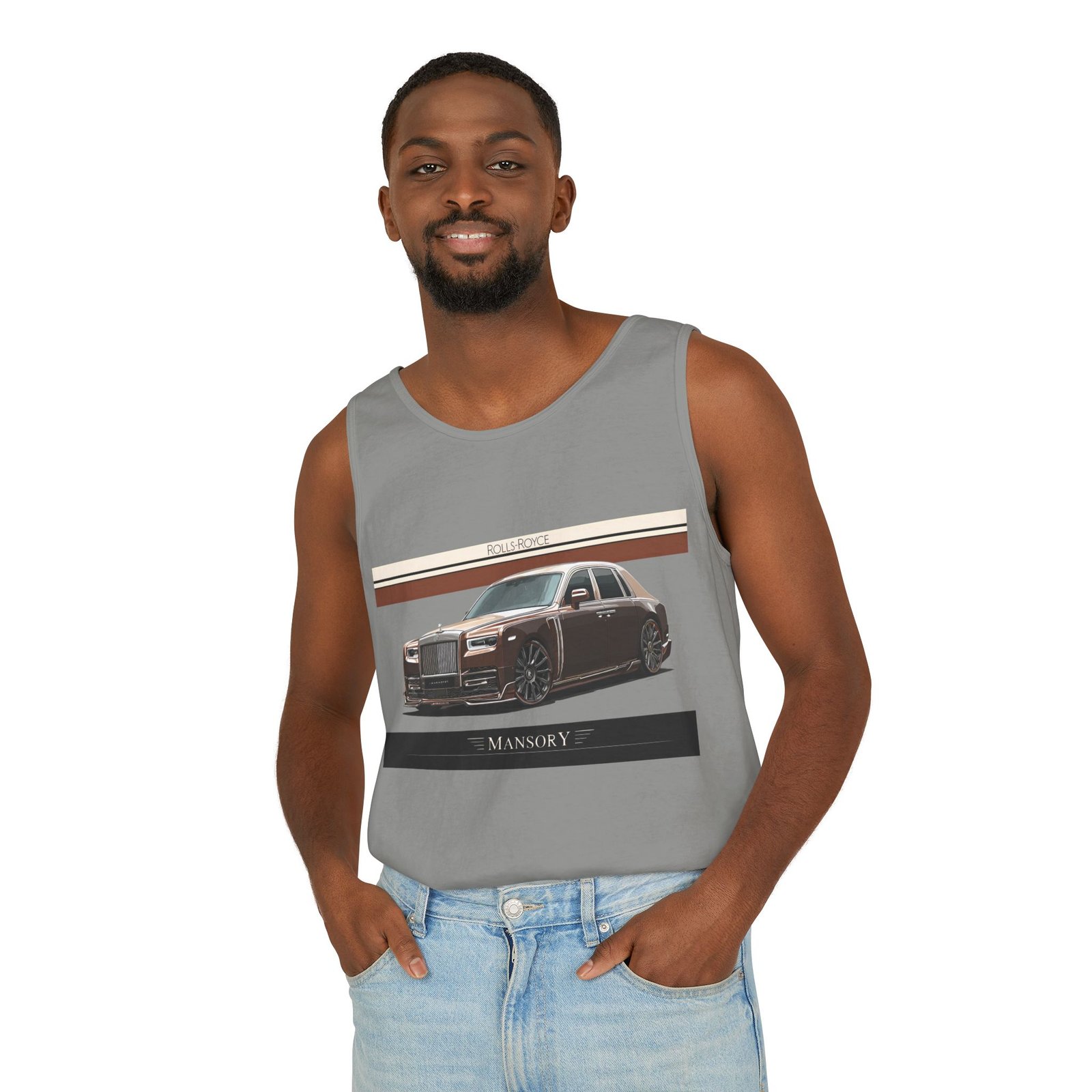 Luxury Car Graphic Unisex Tank Top, Casual Summer Wear, Perfect Gift for Car Enthusiasts, Birthday, Father's Day, Car Show Merchandise - Image 29