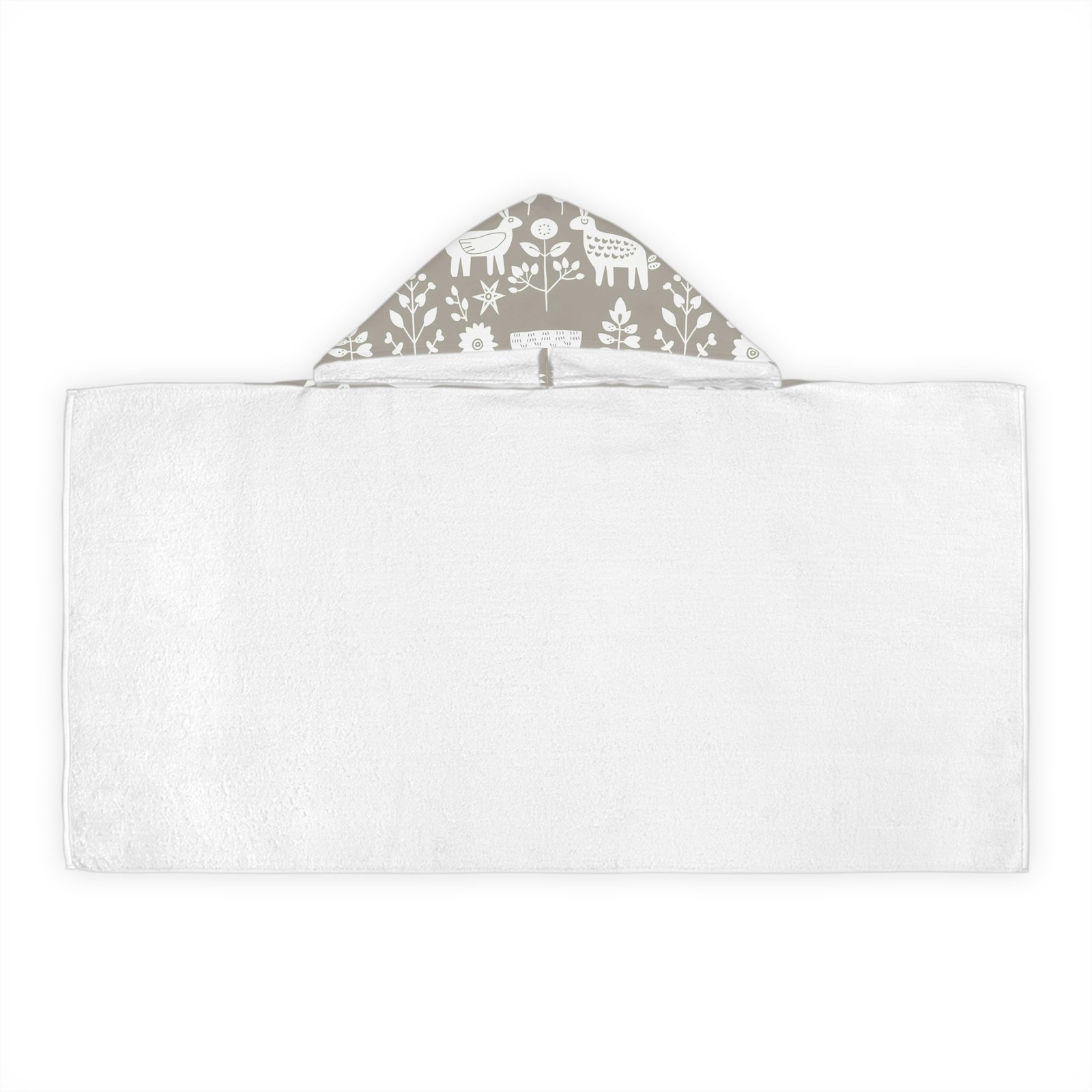 Whimsical Kids Hooded Towel for Bath Time, Beach Days, Gift for Babies, Eco-Friendly Bathrobe, Cute Animal Print - Image 6